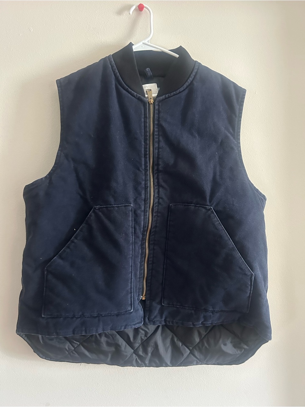 Carhartt Navy Quilted Zip-Front Kids Vest